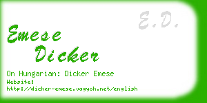 emese dicker business card
